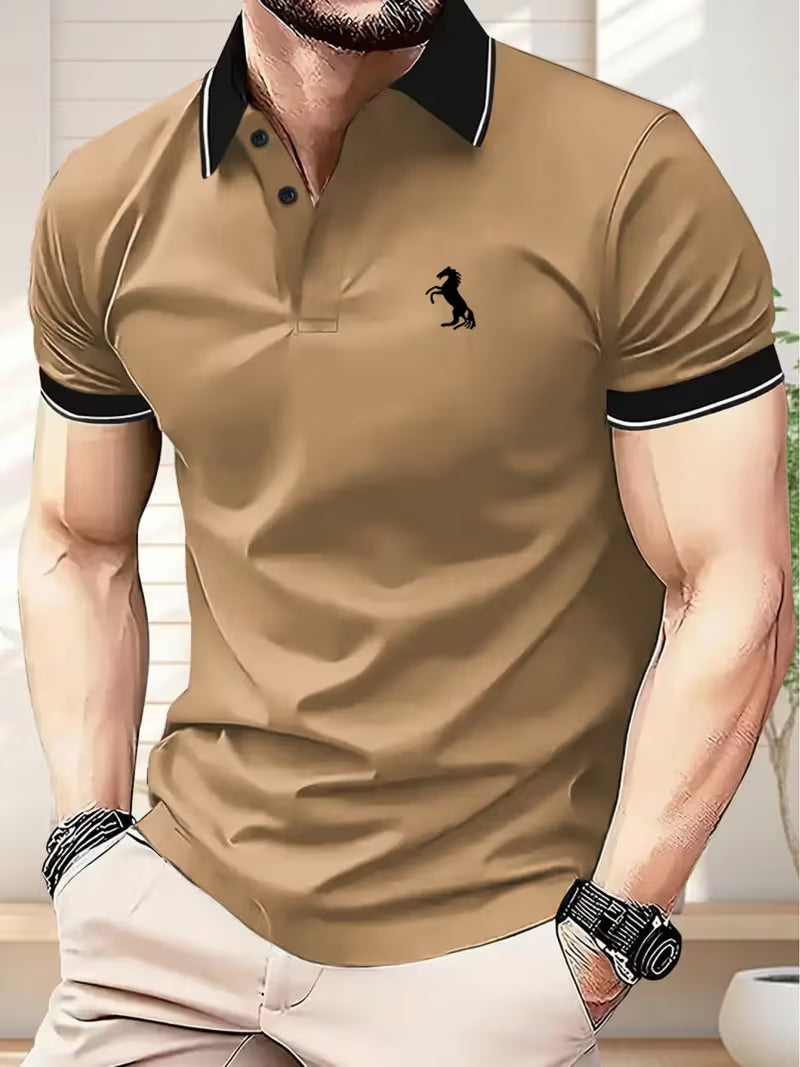 Men's Breathable V-Neck Golf T-Shirt