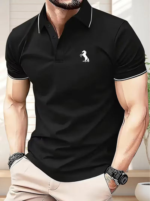 Men's Breathable V-Neck Golf T-Shirt