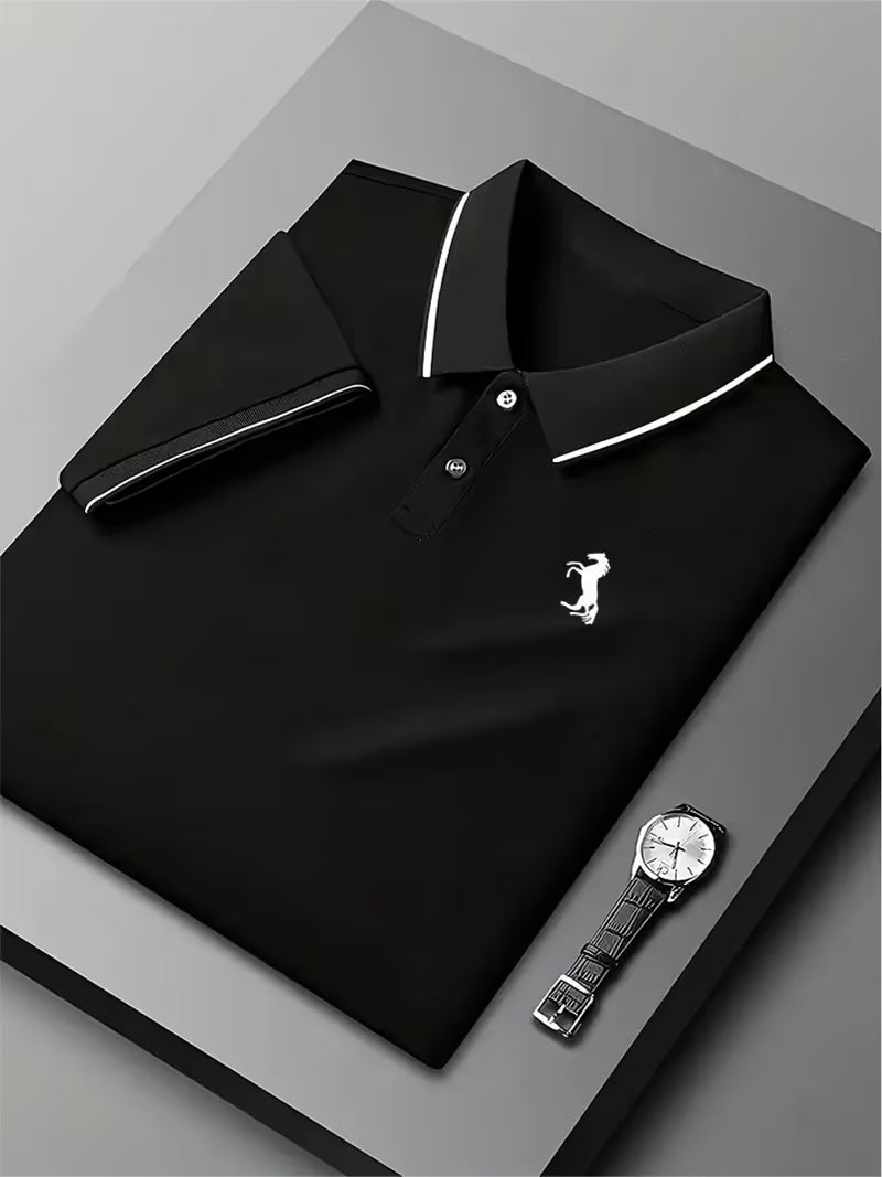 Men's Breathable V-Neck Golf T-Shirt