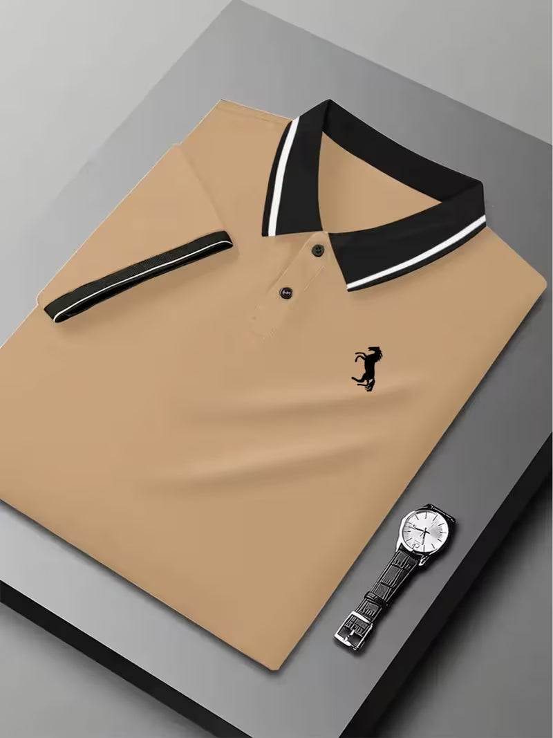 Men's Breathable V-Neck Golf T-Shirt