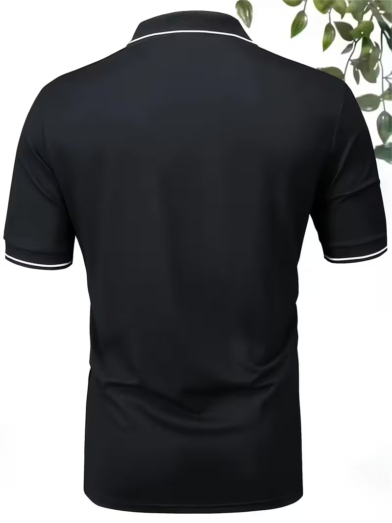 Men's Breathable V-Neck Golf T-Shirt