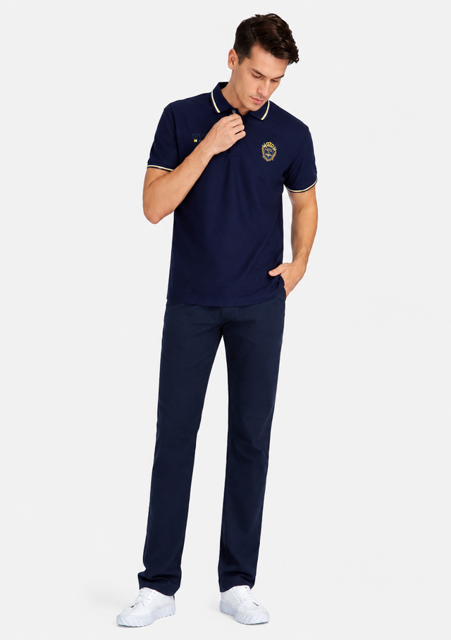 Men's Casual Logo Polo Shirt  Short Sleeve Regular Fit Top