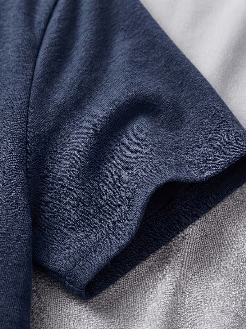 Men's Ribbed Button-Up Polo T-Shirt