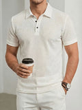 Men's Waffle Knit Breathable Polo Shirt